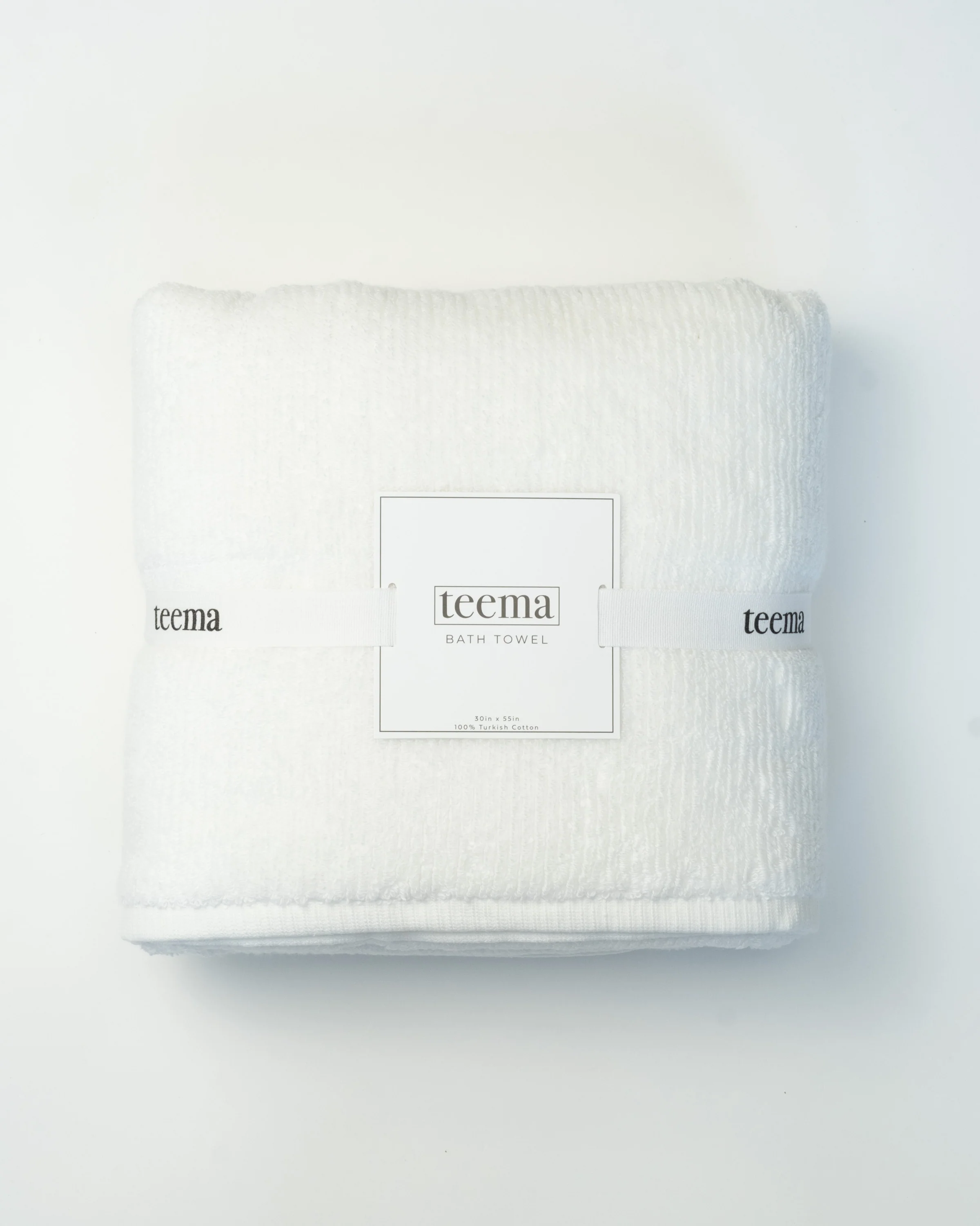 Ribbed Bath Towels in White - Image 9