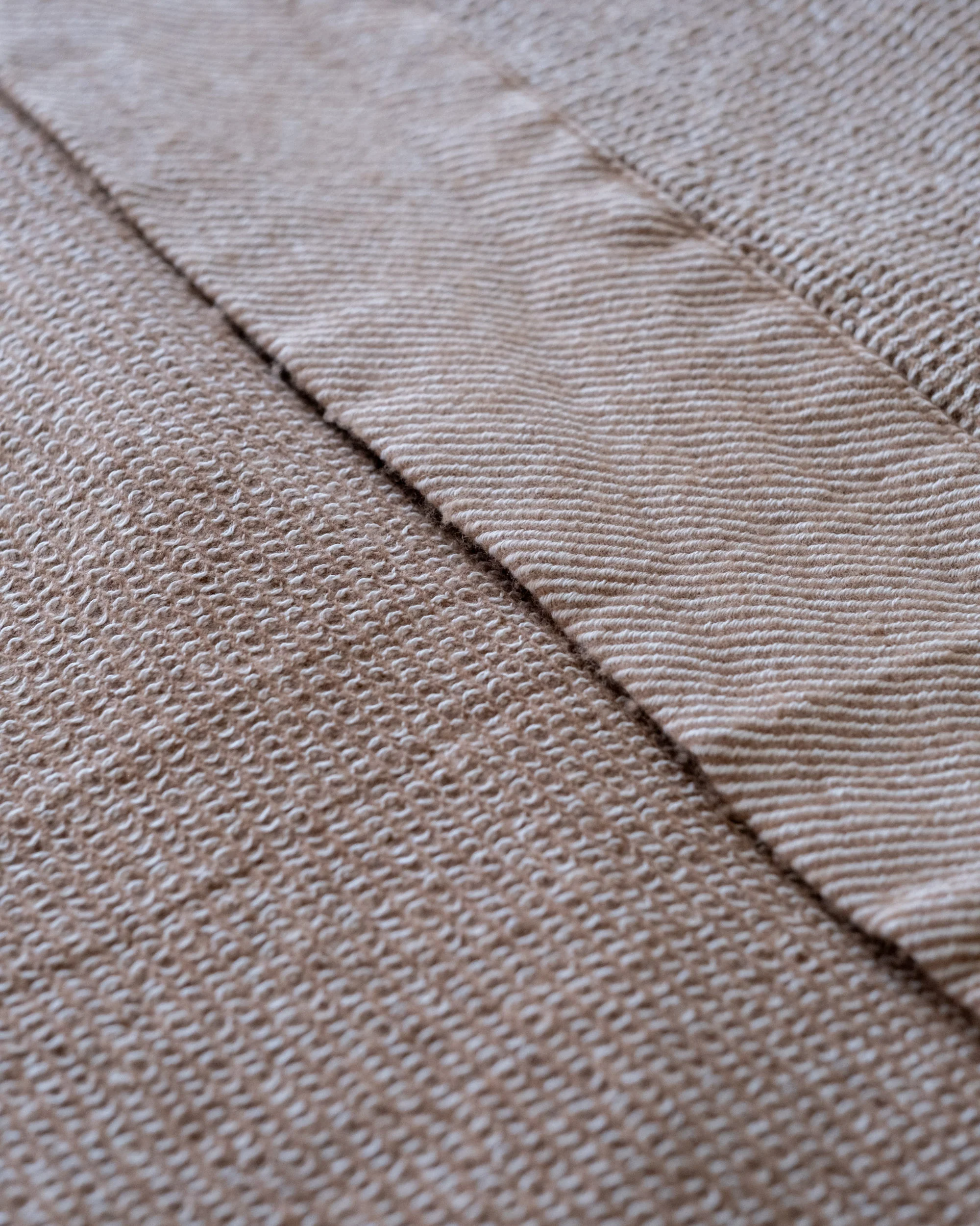 The Micro Waffle Wool Blanket in Camel - Image 8