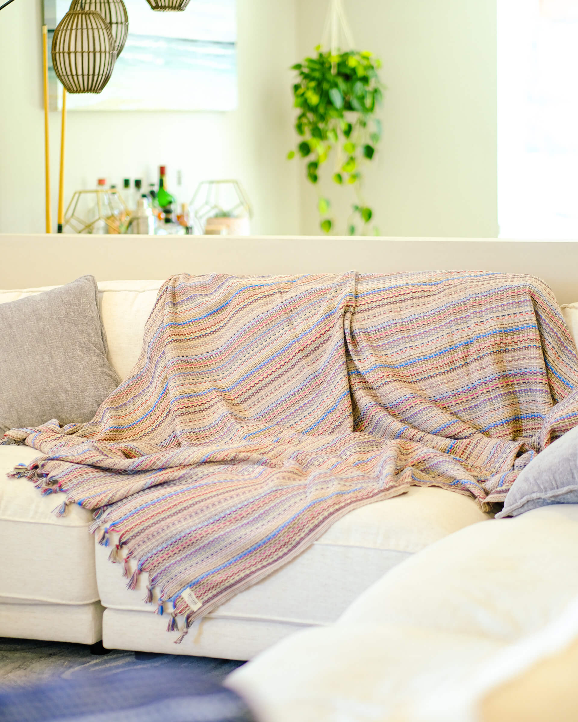 The Labyrinth Blanket in Tan - Image 3
