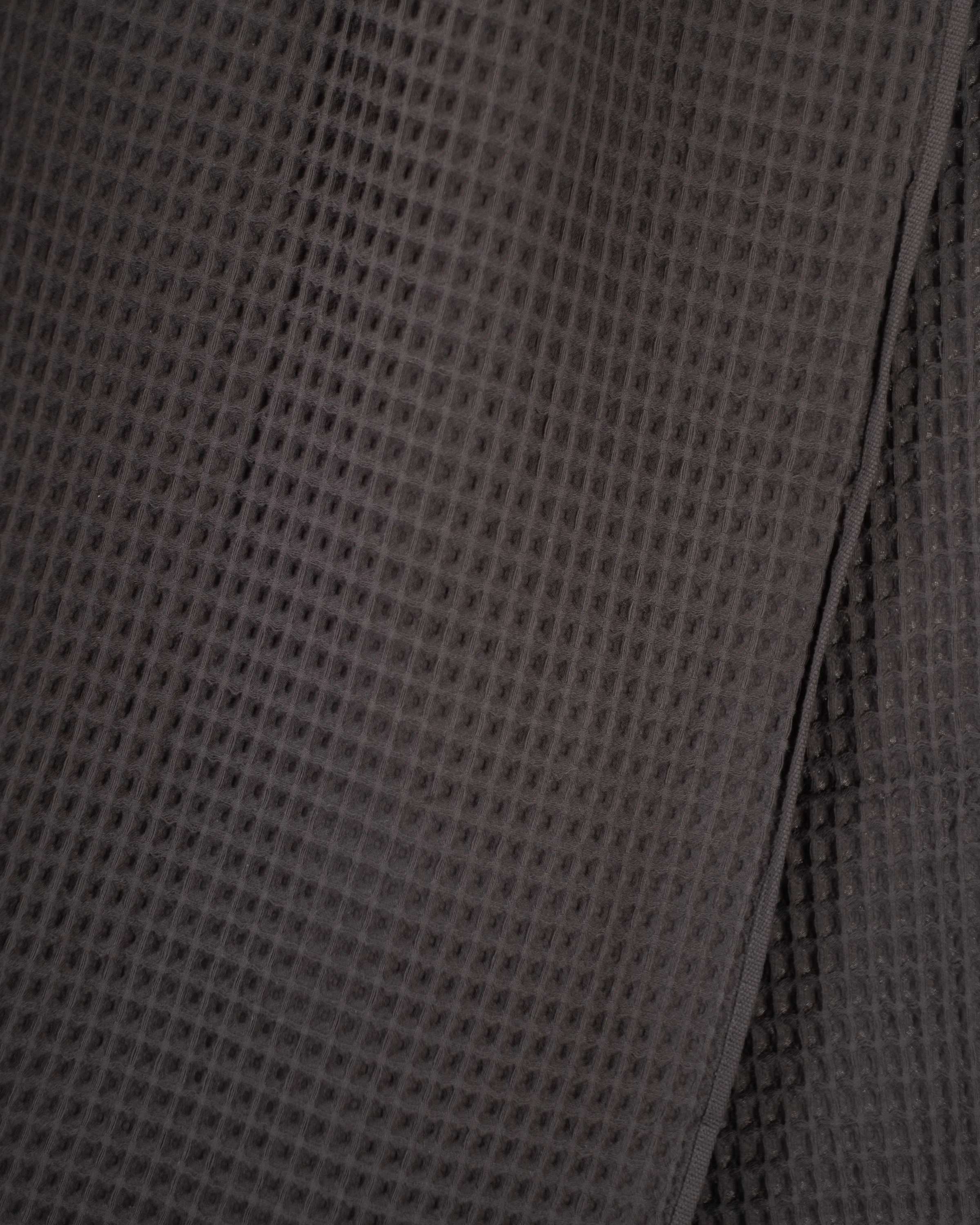Waffle Turkish Cotton Bath Towels in Charcoal - Image 3